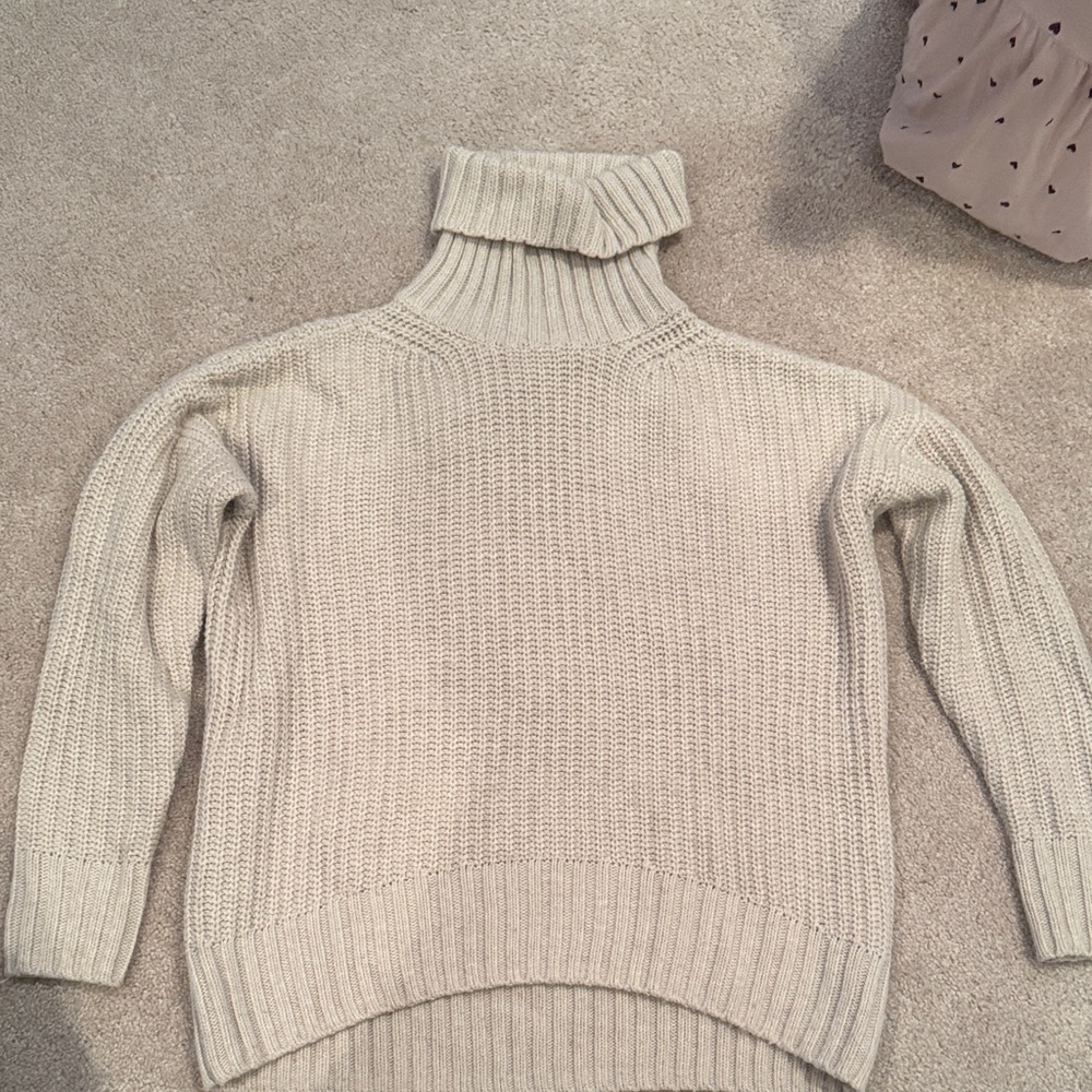 Topshop Cream Cowl Neck Sweater